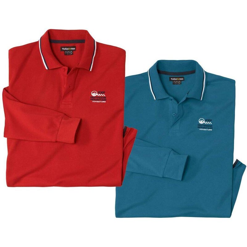 2er-Pack stilechte Poloshirts in Piqué-Qualität