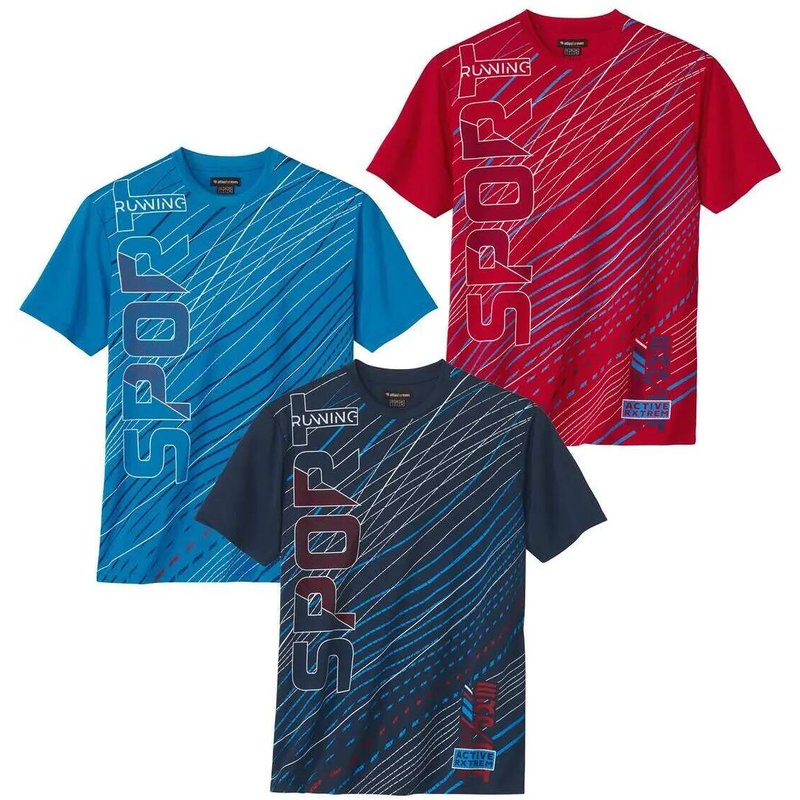 3er-Pack T-Shirts Active Summer