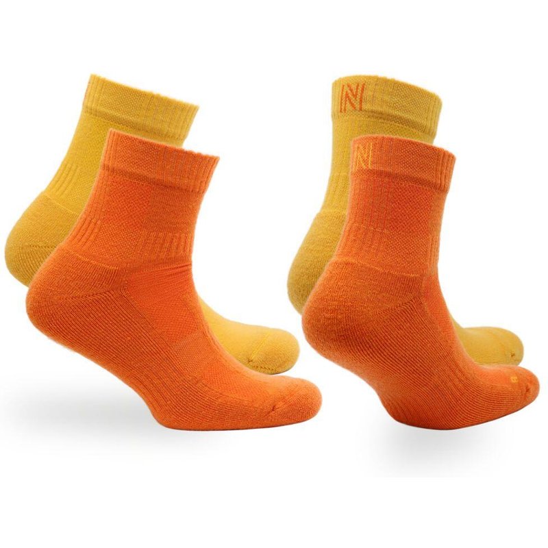 2 Paar - Wandersocken 60% Merinowolle - Anti-Blasen & Dämpfung - Leonardo QTR