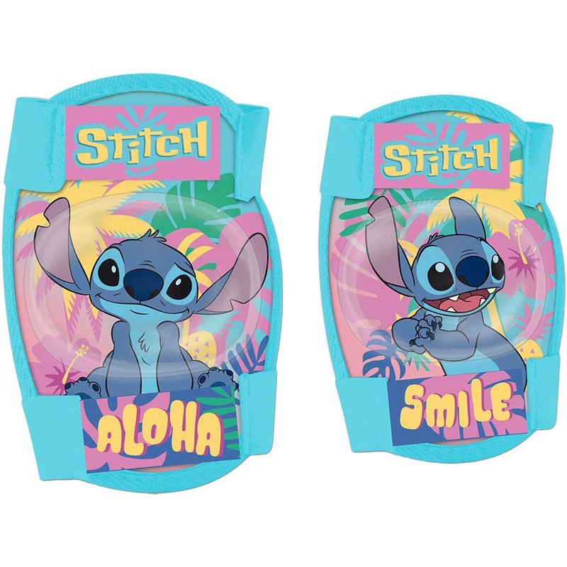 Mädchen-Knie- und Ellbogenschützer Stitch, blau