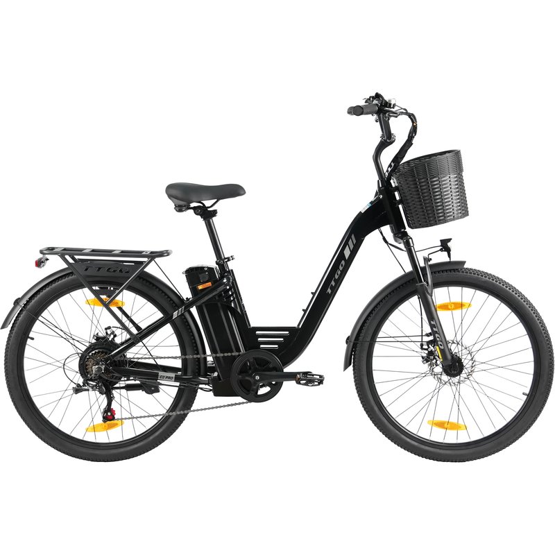C2Pro 26" E-Bike Aluminium 250W 120km Reichweite Shimano 7-Gang Scheibenbremse