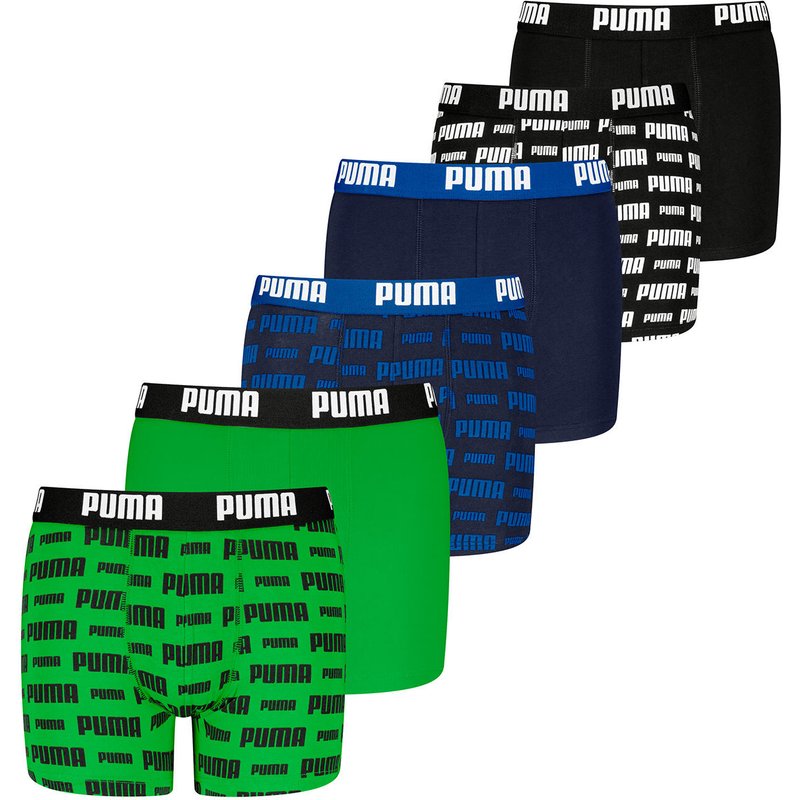 Puma Boxershorts für Kinder weicher Bio-Baumwollstretch Unterwäsche 6 er Pack