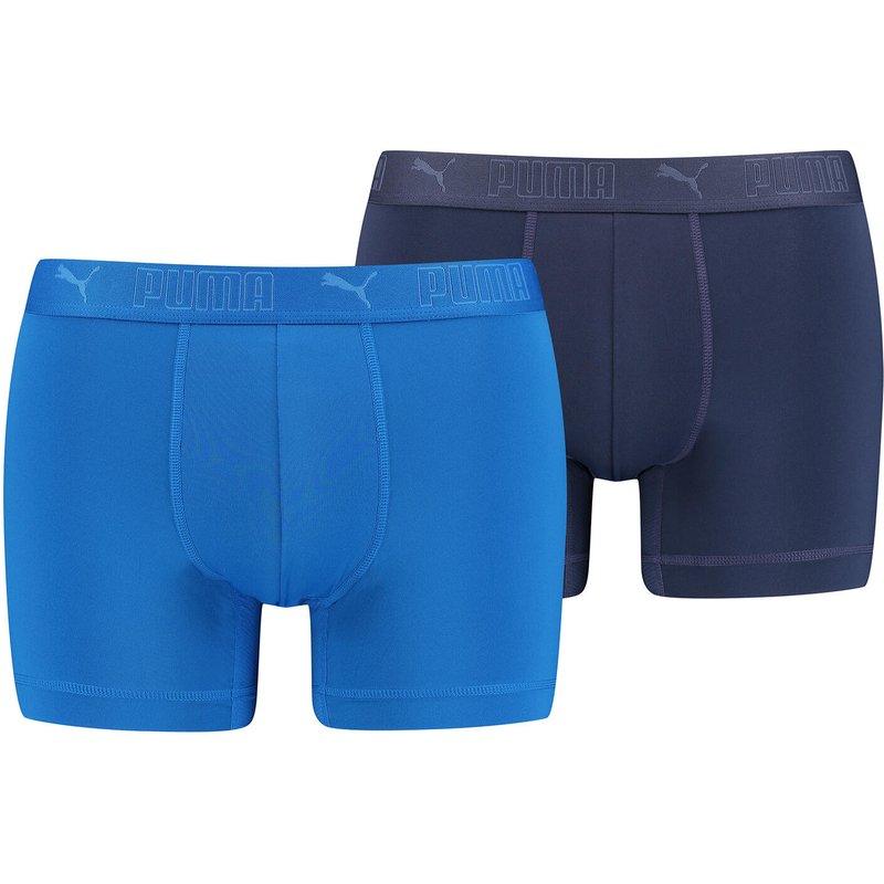 PUMA Sport Mikrofaser-Herren-Boxershorts 2er-Pack Blau