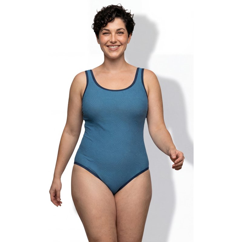 Damen Badeanzug Muscheln ohne Softcups Rundhals
