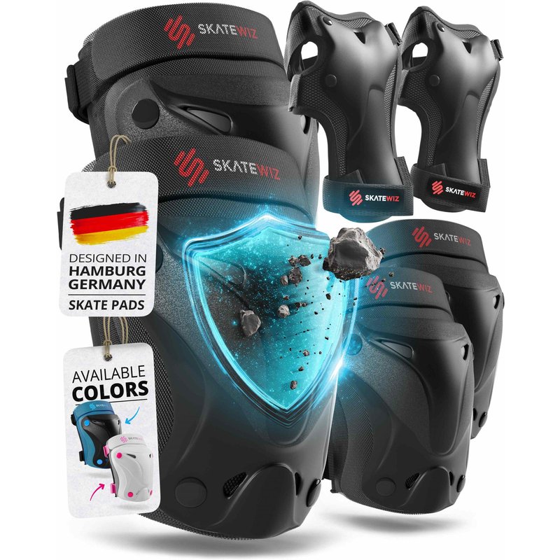 Protektoren-Set 3-er Kinder und Erwachsene Inline Skating Skateboard Schoner
