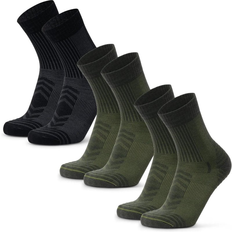 Wandersocken 3er Pack Leicht Merinowolle Atmungsaktiv Warm