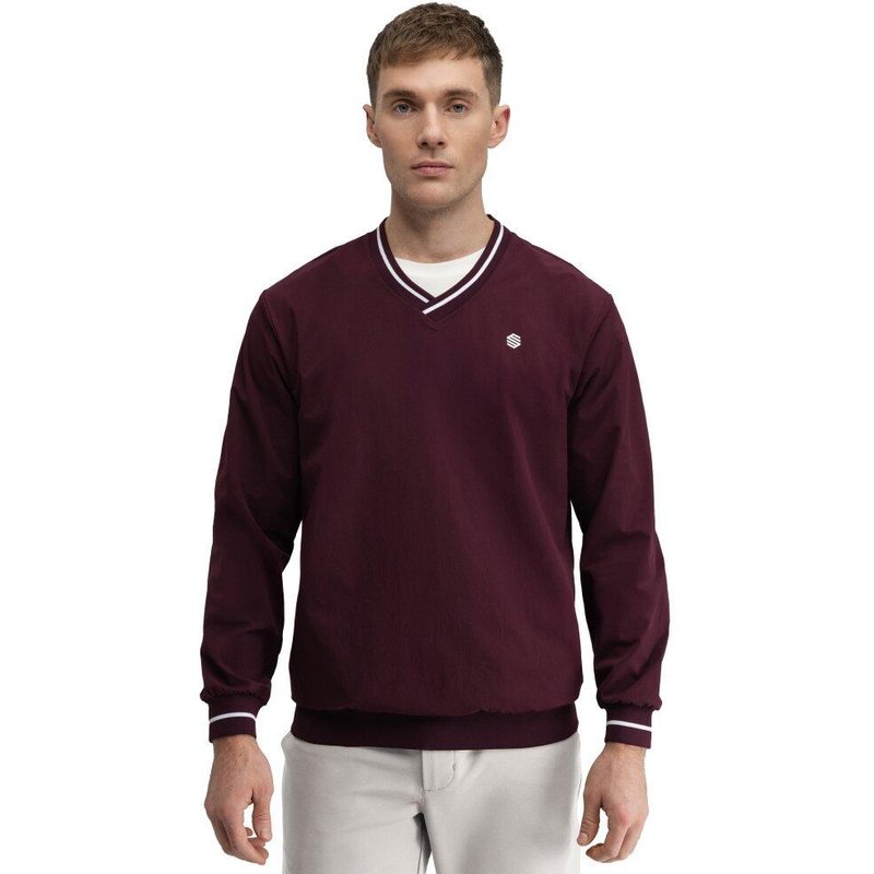 Men Golf 's v-neck windbreaker pullover Stinger Cherry Red