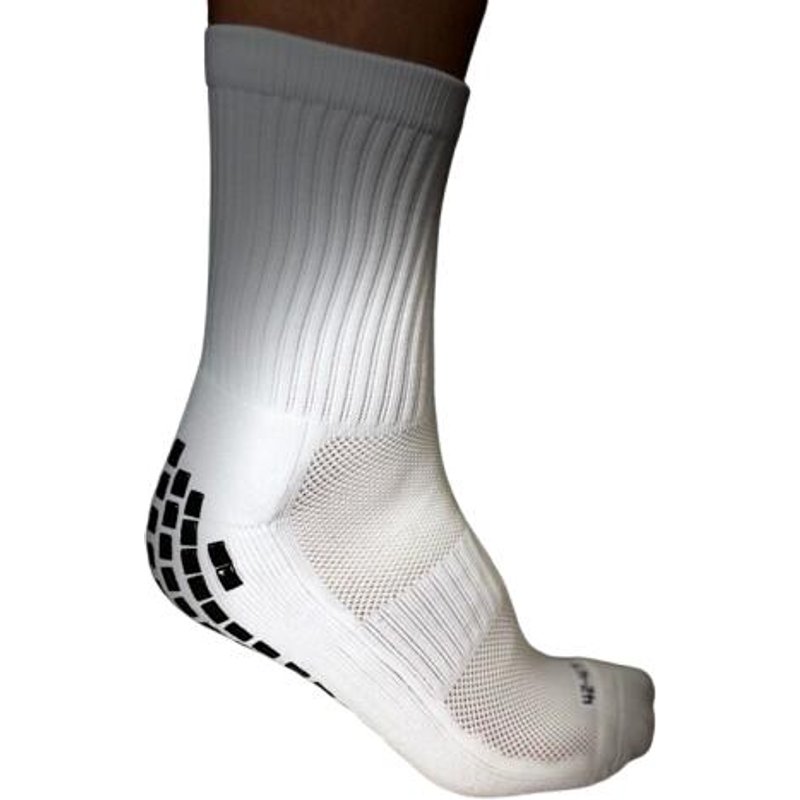 SPEED Anti-Rutsch-Fußballsocken mit Silikon-Noppen, Weiß, Gr. 37-41