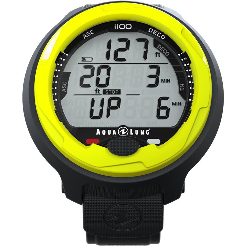 Tauchcomputer i100 Ein-Knopf 4 Modi Nitrox Free Dive Akustische Alarme LED
