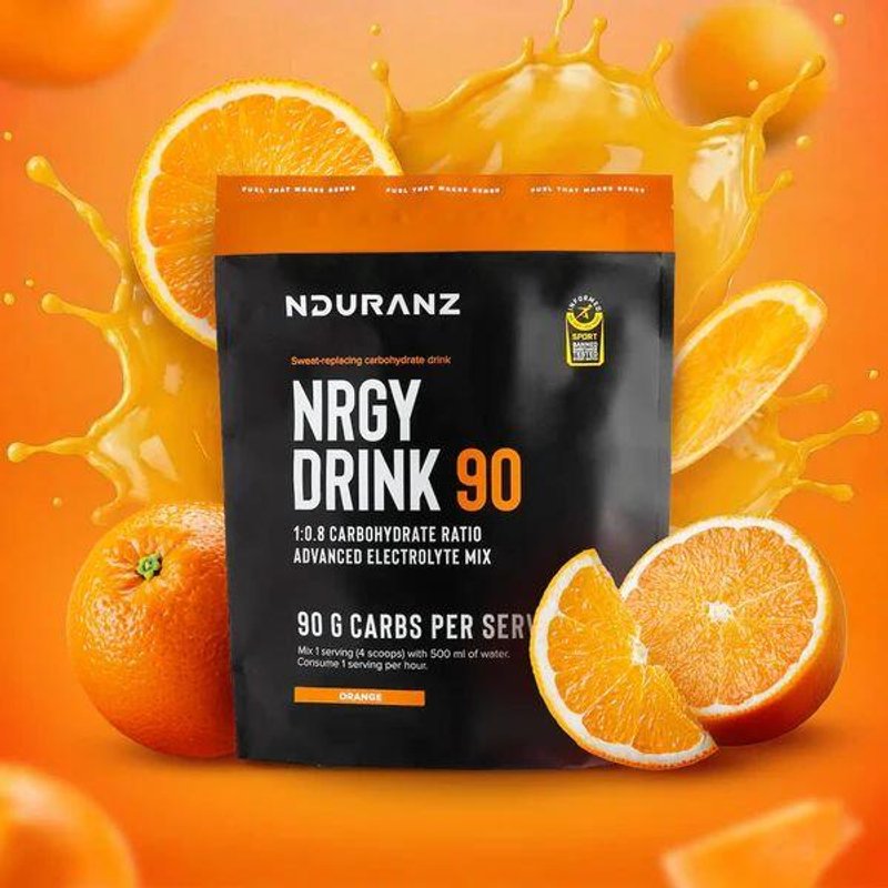 Nrgy Drink 90 Orange Kohlenhydrate Energie Triathlon Laufen Rad Nduranz 1,2 kg