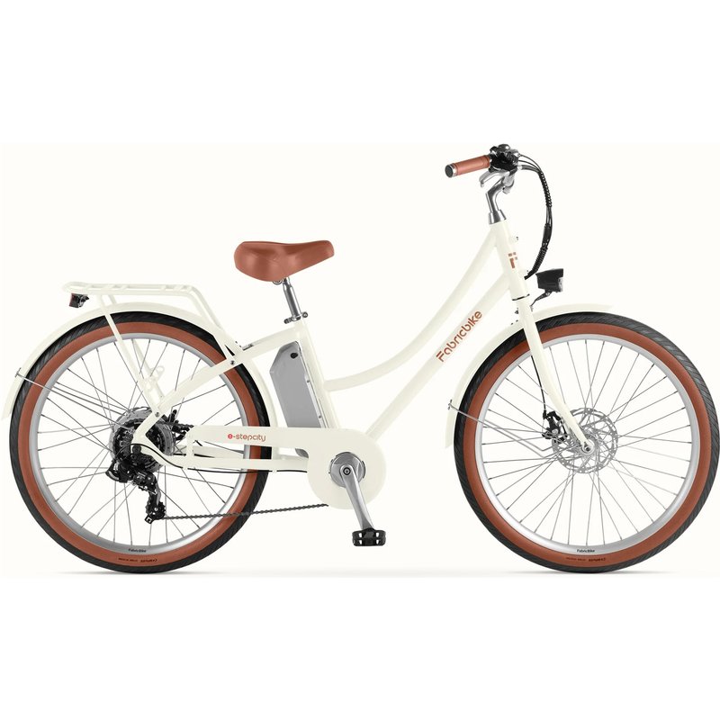 E-Stepcity Elektrisches Citybike – 250W, 36V, 60 km, Shimano 7-Gang. Light Sand