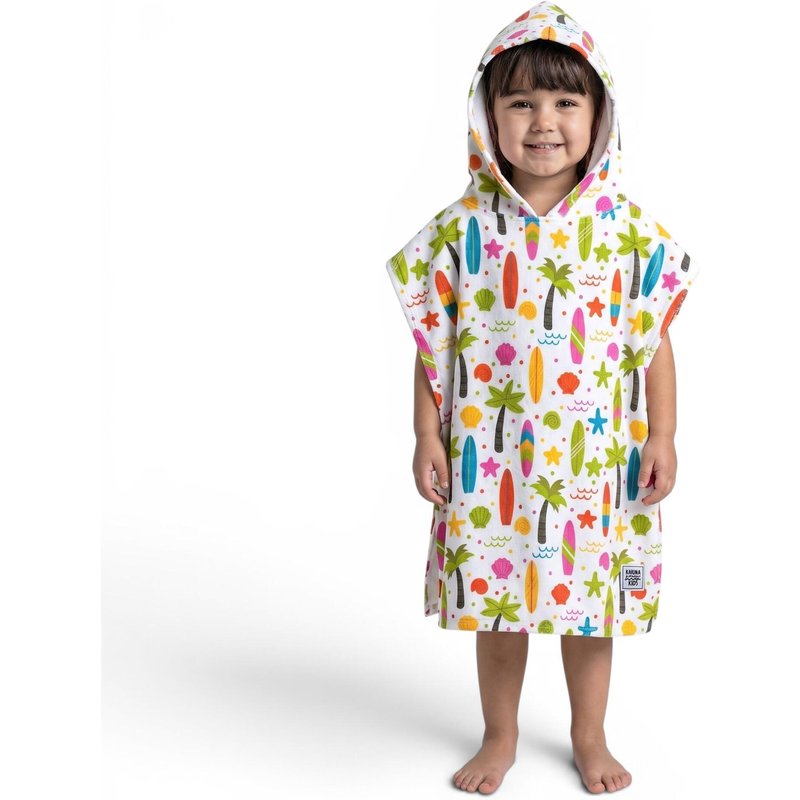 Kinder Surfen Handtuch-Poncho Mikrofaser Palms & Boards