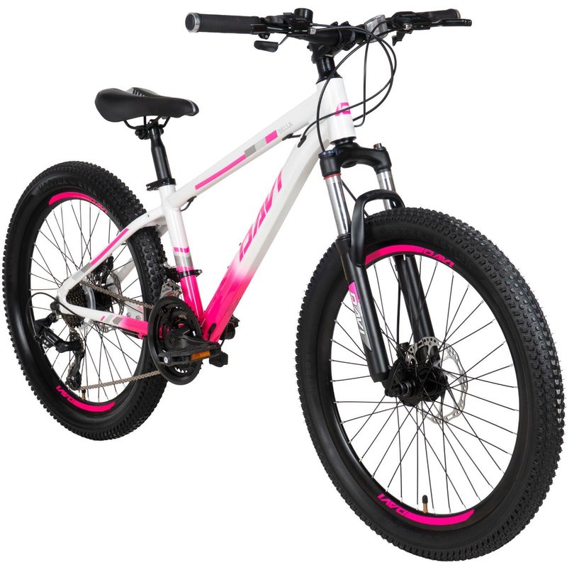 Kinderfahrrad 24″ Davi Bella Pro Aluminium 21 Gänge 130-160 Rosa/Weiß