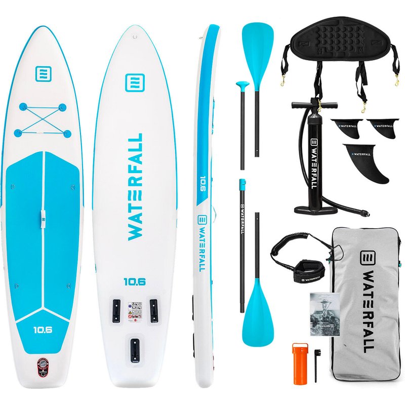 Stand Up Paddle Board aufblasbar Touring 10'6 Set Blau mit Sitz
