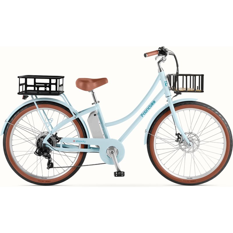 E-Stepcity Elektrisches Citybike – 250W, 36V, 60 km, Shimano 7-Gang. Blue Plus
