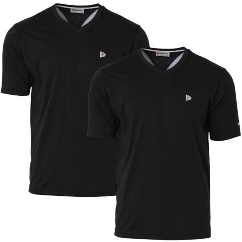 Berno Herren-T-Shirt mit V-Ausschnitt, 100 % Baumwolle