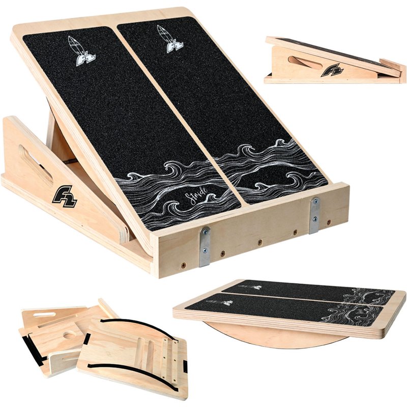 F2 Balance Board Step Board Multi Trainingsgerät Verstellbar Holz