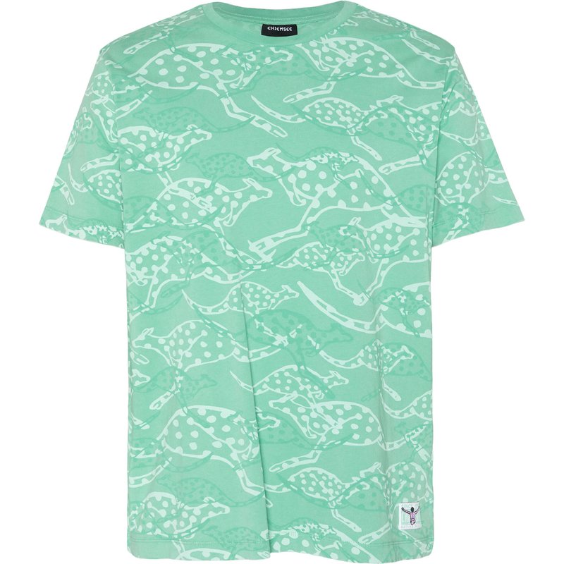 T-Shirt mit Allover Känguru Print