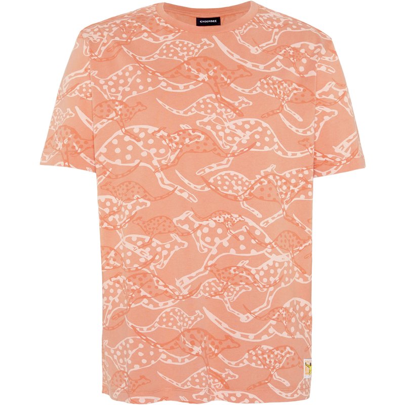 T-Shirt mit Allover Känguru Print