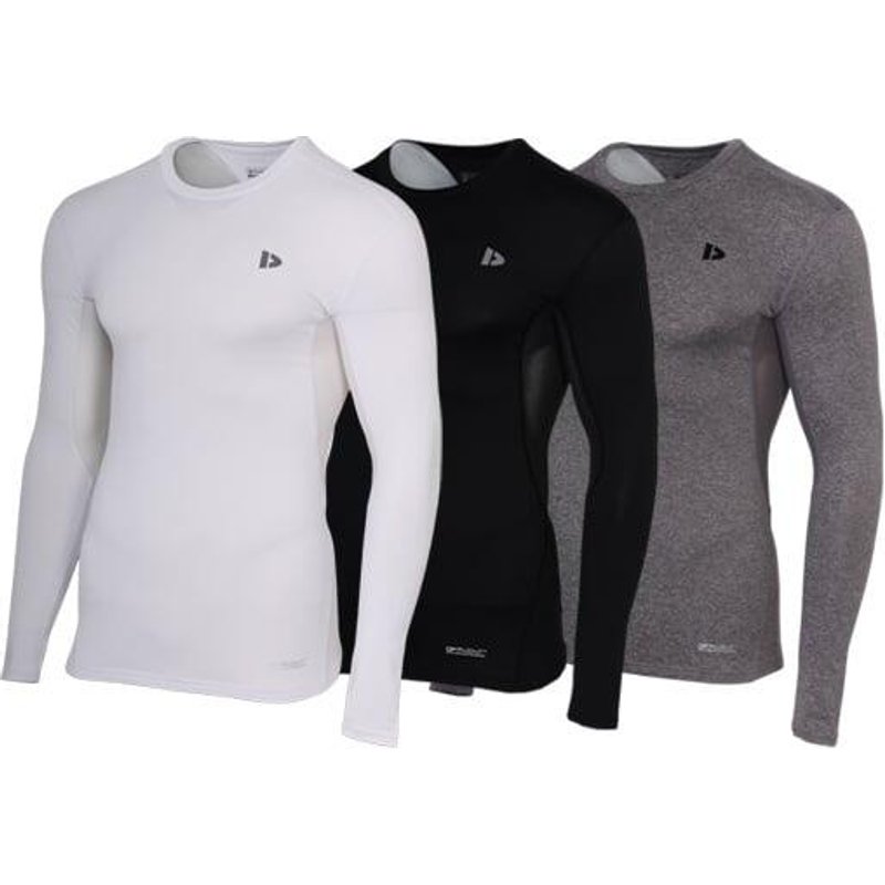 Donnay 3-Pack Herren Baselayer Langarmshirt