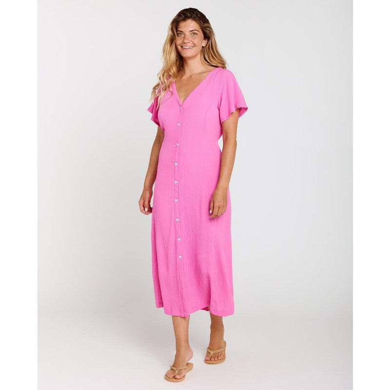 Kleid Damen Molokai manches courtes - Super Pink
