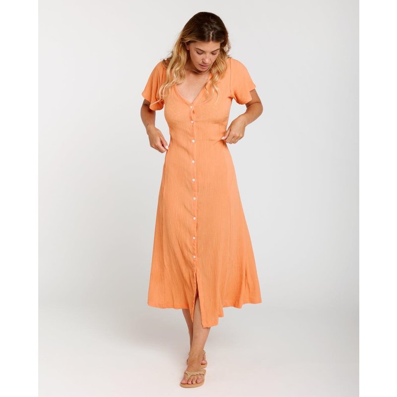 Kleid Damen Molokai manches courtes - Orange