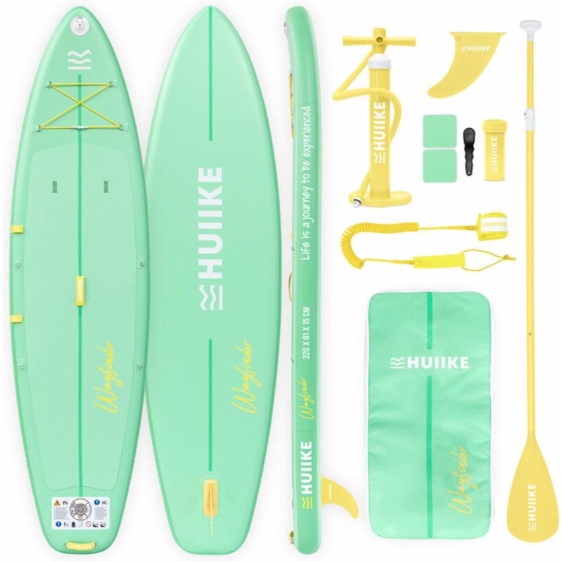 Stand Up Paddling Board Aufblasbar Touring 10’6” mit Zubehör, bis 130 kg, Aqua