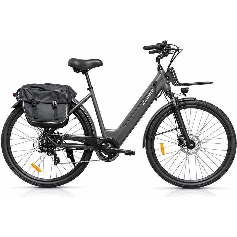 Cloot Helsinki 700 Elektro-Stadtrad 470 Wh, graue Farbe – Langstreckenrad