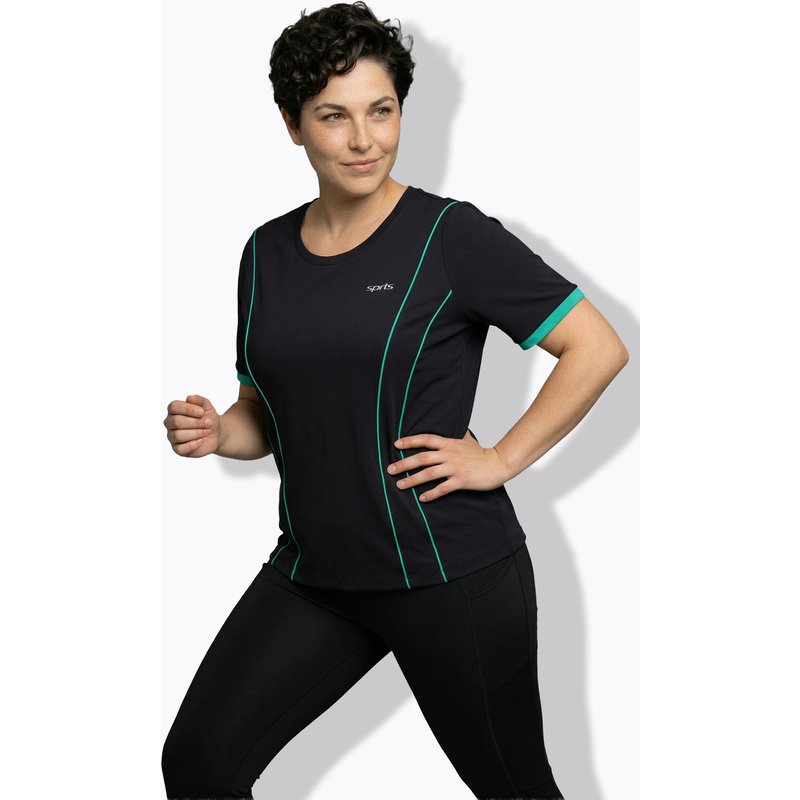 Damen Funktions-Shirt Rundhals Halbarm recycelt