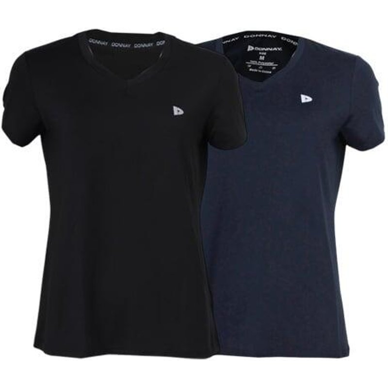 2er-Pack Damen-Multisport-T-Shirt mit V-Ausschnitt, Vera Cool Dry