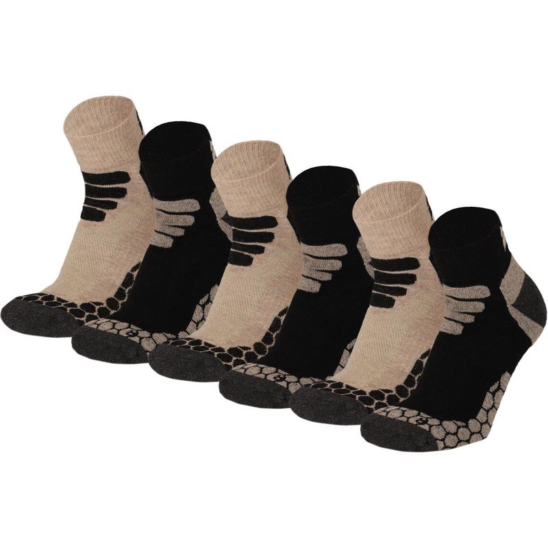Niedrige Wandersocken Coolmax® Quarter 6 Paar - Beige