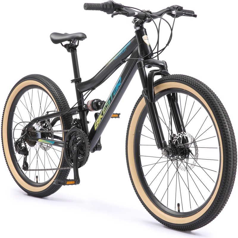 MTB 24" Kinderrad 9 Jahre, vollgefedert, 21 Gang, Scheibenbremse