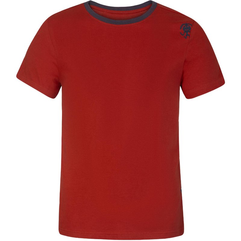 Leichtes Bio-T-Shirt für Männer mit kurzen Ärmeln RAFIKI rot