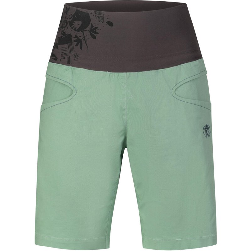 Damen Performance-Klettershorts RAFIKI mit Cabrio-Taille grün