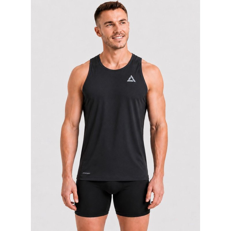 Herren Laufshirt Ärmellos Kurzarm Running Tank-Top Pro Line II Slate