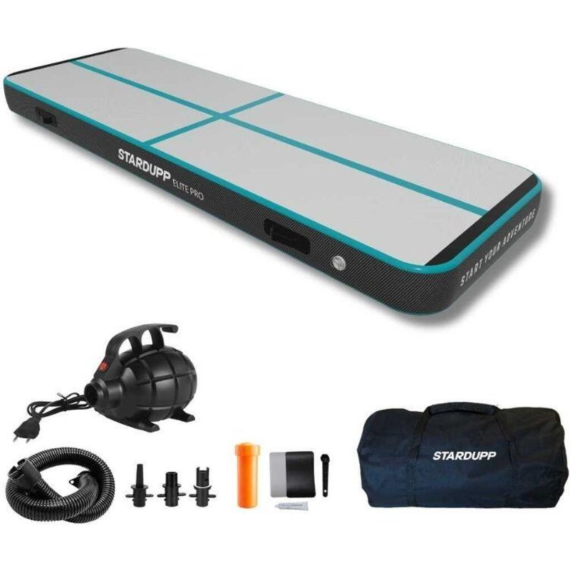 Airtrack 3m x 1m x 20cm, blau – Profi aufblasbare Turnmatte, Elite Pro SD-240
