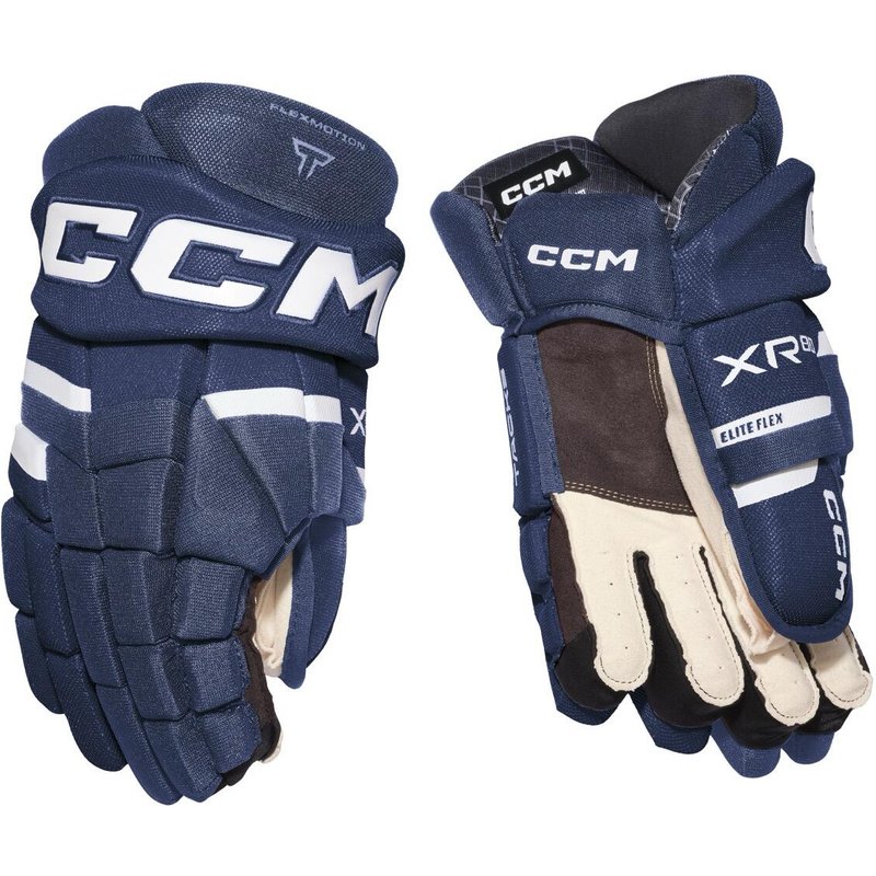 CCM Tacks XR80 Junior 12" Marineblau/Weiß Eishockeyhandschuhe für Kinder