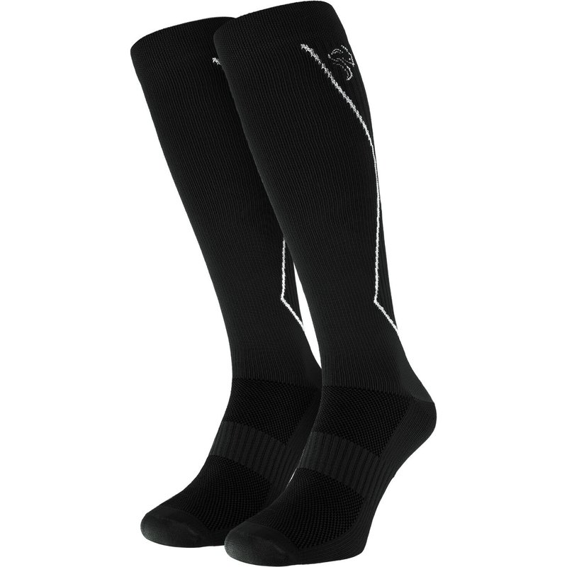 Sport Laufsocken mit Kompression | Kniestrümpfe | Damen und Herren | Schwarz