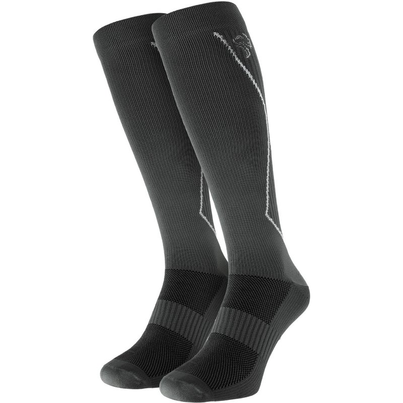 Sport Laufsocken mit Kompression | Kniestrümpfe | Damen und Herren | Grau