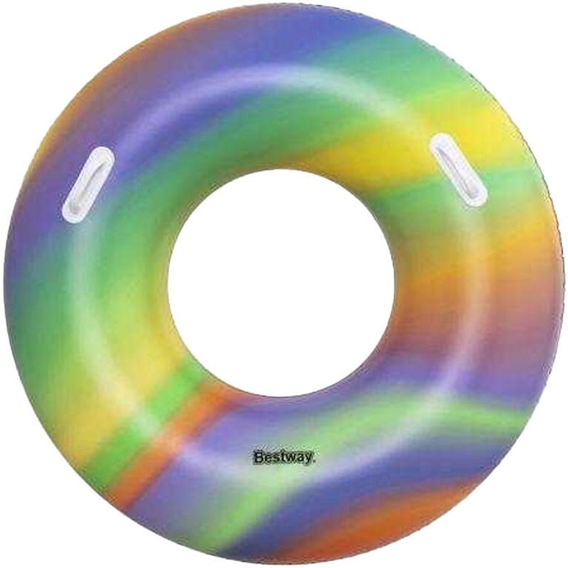 Aufblasbarer Schwimmreifen, Schwimmen, Regenbogen Kinder Bunt Einheitsgröße