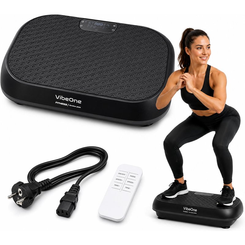 VibeOne Fitness Vibrationsplatte - Mit Fernbedienung - 120 Trainingsstufen