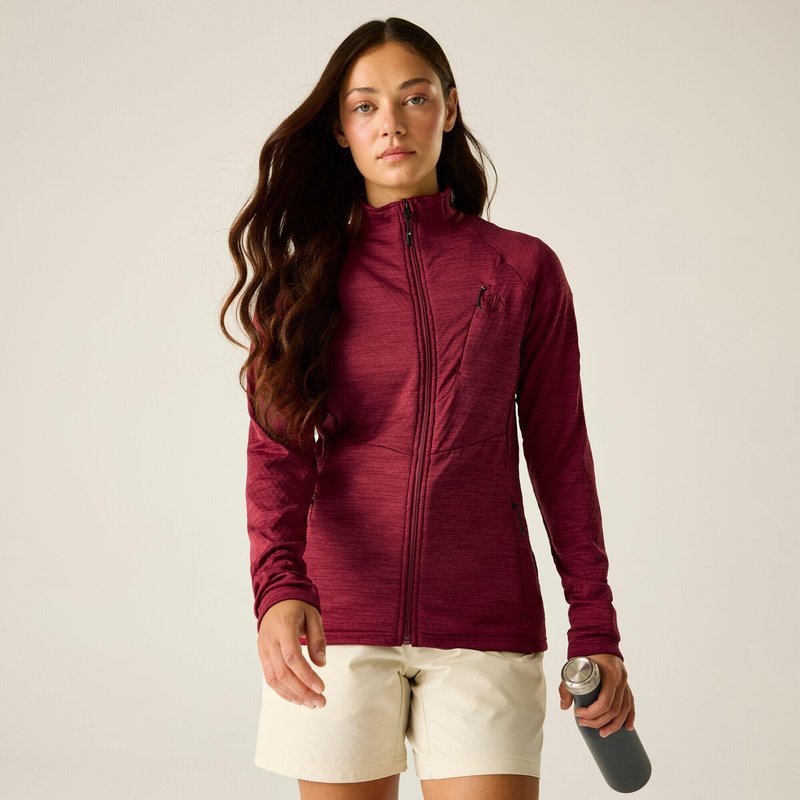 Damen‑Midlayer Emerging III mit Stretch und durchgehendem Reißverschluss