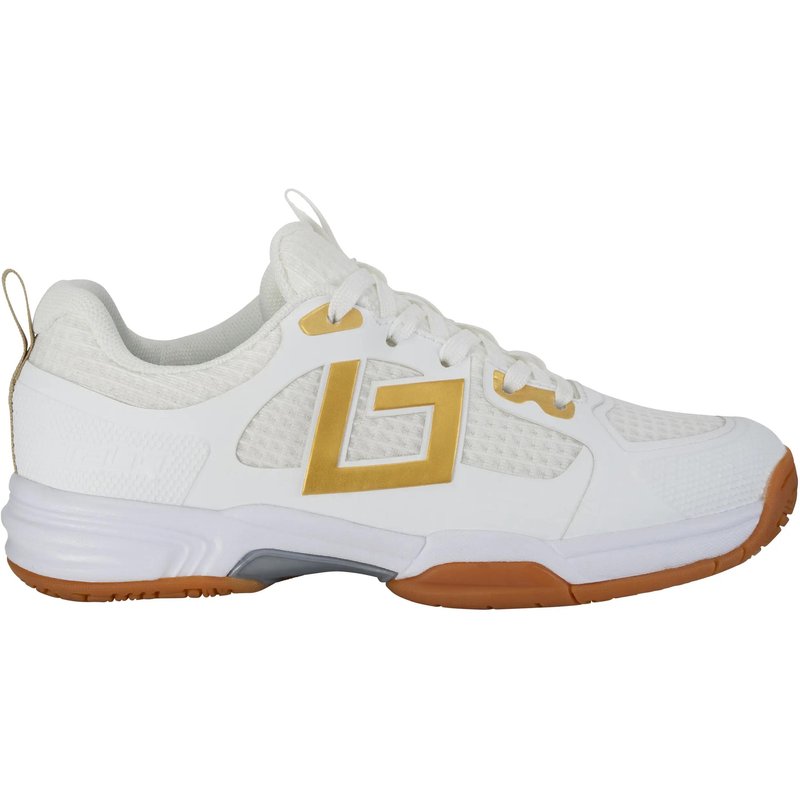 Brabo Tribute Junior Indoor-Hockeyschuhe Weiß/Gold Größe 41