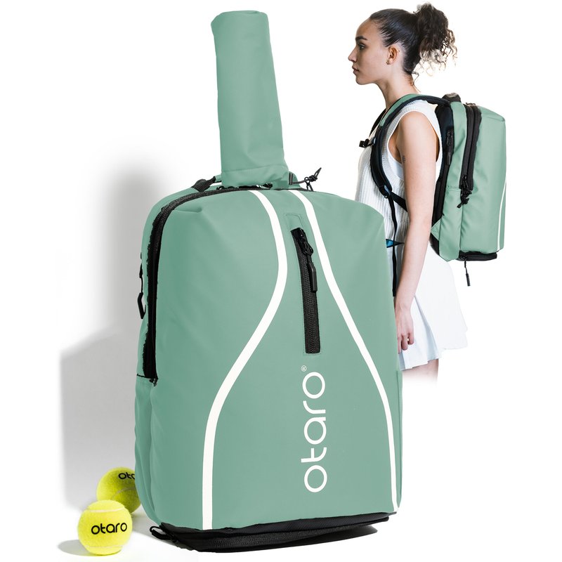 Tennisrucksack mit Schuhfach für 1-2 Schläger | Classic 30L Grau Matchagrün