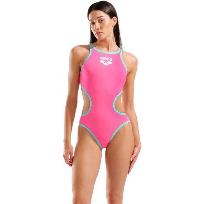 Arena One Biglogo Einteiler in Rosa