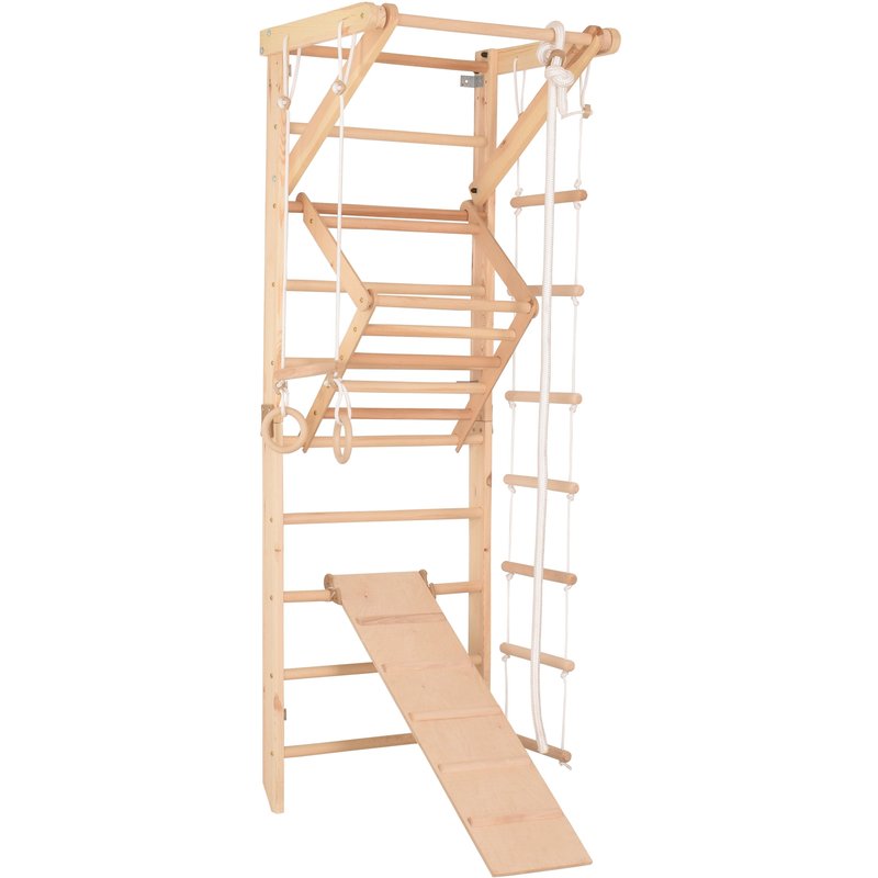 Klettergerüst Indoor Holz – Sprossenwand für Kinder & Erwachsene (Sport 3)
