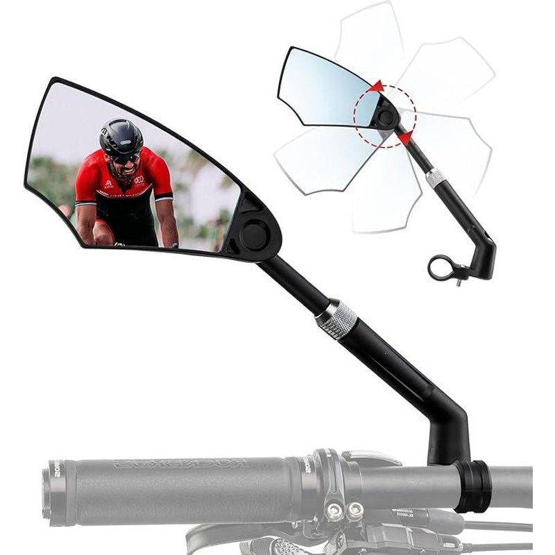 ROCKBROS Linker Fahrradspiegel 360° Drehbar & Klappbar