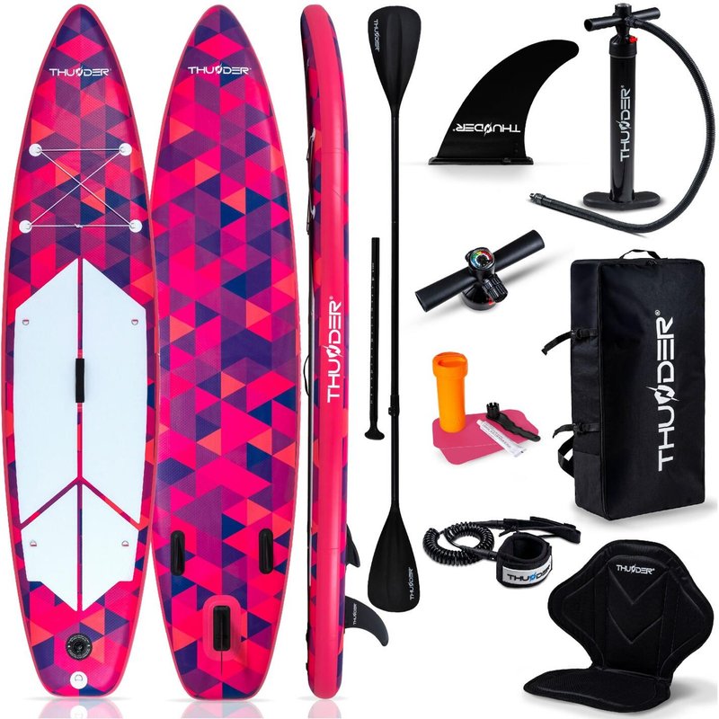 SUP Board 320 cm aufblasbar THUNDER Stand Up Paddle Board mit Sitz Set