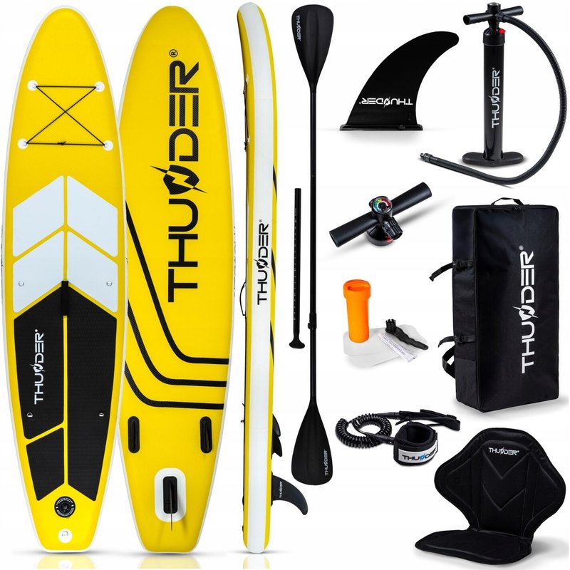 Aufblasbares stand-up-paddle-set - gelb