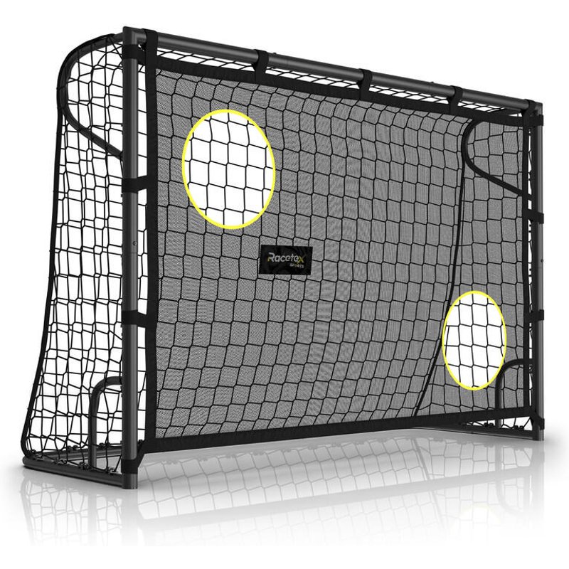 RACETEX Goal Black - Schwarzes Stahltor mit abnehmbarer Torwand